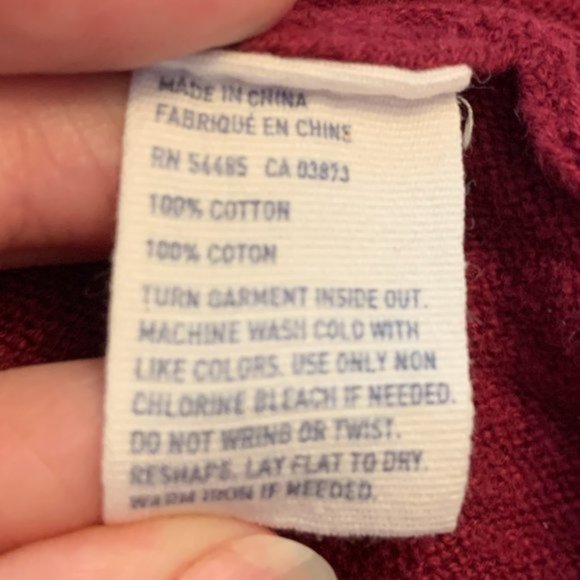 American Eagle | Maroon Open-Front 3/4 Sleeve Cardigan or Sweater | Sz S - Picture 6 of 8